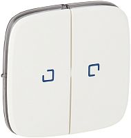 Лицевая панель Legrand Valena Allure для 2-кл. выключателя с подсветкой белый картинка